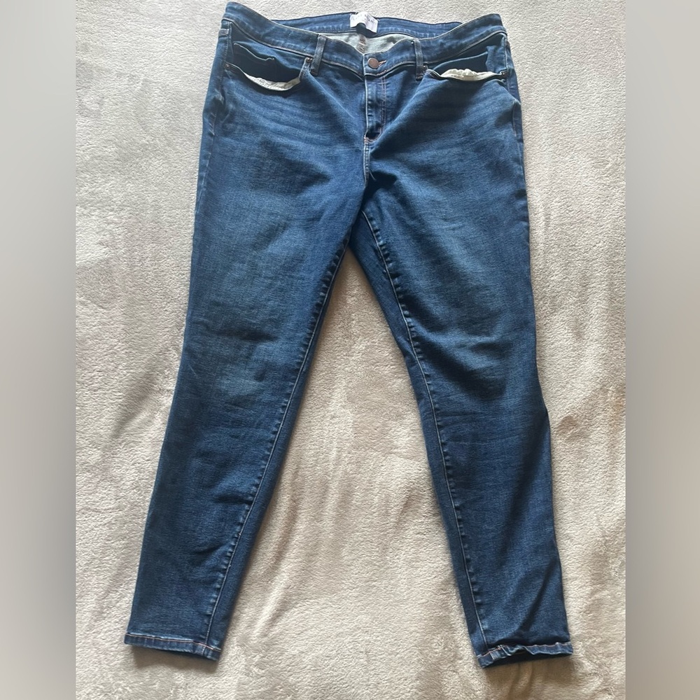 Lane Bryant Dark Blue Skinny Jeans
